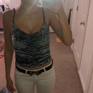 Velvet crop top